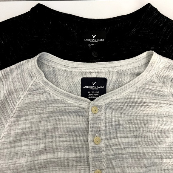 American Eagle Outfitters Other - Lot of 2 American Eagle Men's Long Sleeve Henley Shirts XL